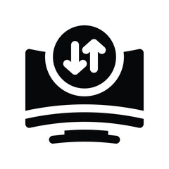 transfer icon. vector glyph icon for your website, mobile, presentation, and logo design.