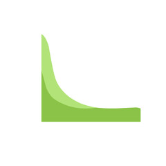 abstract green wave curve element