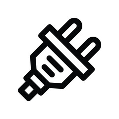 power plug icon. vector line icon for your website, mobile, presentation, and logo design.