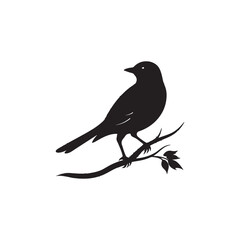 Natural Bird Silhouette Design 