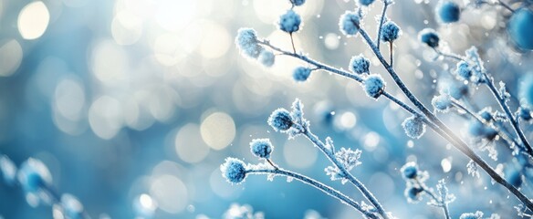 The Frosted Blue Branches