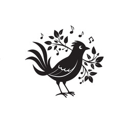 Natural Bird Silhouette Design 