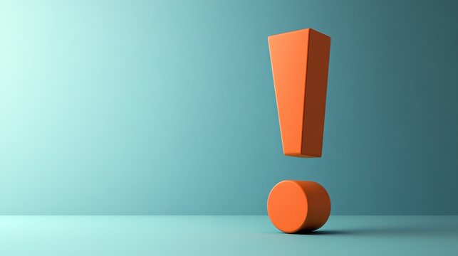 A pink exclamation point stands out against a pink background.