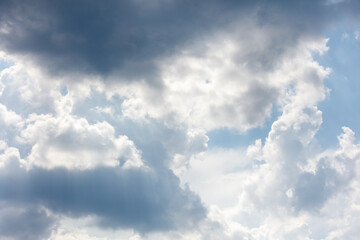 Clouds on the blue sky as a background