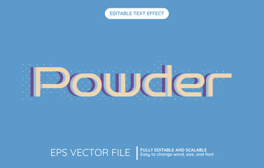 Obraz premium Editable Text Effect Soft Brown Powder Style