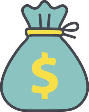 recommend clip art: Bag filled with money