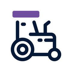 tractor icon. vector dual tone icon for your website, mobile, presentation, and logo design.