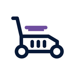 mower icon. vector dual tone icon for your website, mobile, presentation, and logo design.