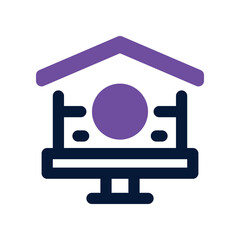 Obraz premium birdhouse icon. vector dual tone icon for your website, mobile, presentation, and logo design.