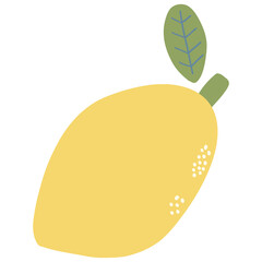 lemon with leaf