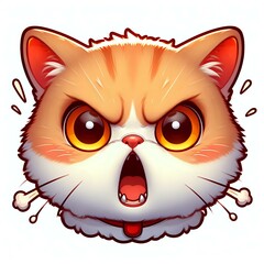 Close-Up of a Furry cat with Prominent Ears