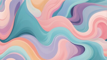 Fototapeta premium Abstract Colorful Shapes in Harmony Representing Gender Fluidity