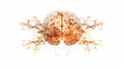 Obraz premium a surrealistic interpretation of the human brain as a cosmic symphony, with neurons firing in perfect harmony to create a beautiful melody of thought and perception