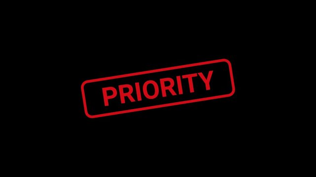 Priority Text Stamp Animation