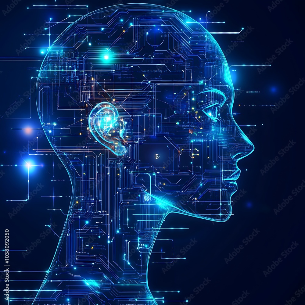 Aufkleber cutting-edge artificial intelligence powered by intricate digital circuitry systems