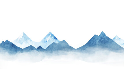 Fototapeta premium Majestic snow-capped mountains rising above the clouds creating a breathtaking landscape