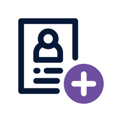 recruit icon. vector dual tone icon for your website, mobile, presentation, and logo design.