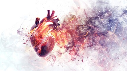a surrealistic interpretation of the human heart as a cosmic dance, with waves of emotion flowing in rhythmic patterns like the movements of a celestial ballet