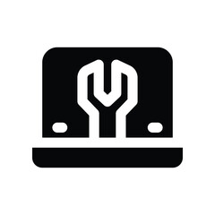 Fototapeta premium laptop icon. vector glyph icon for your website, mobile, presentation, and logo design.