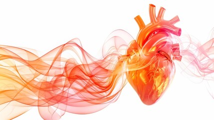 a surrealistic interpretation of the human heart as a cosmic symphony, with waves of emotion ebbing and flowing like music notes in a celestial melody