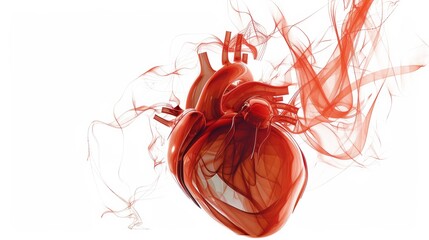 a surrealistic interpretation of the human heart as a cosmic symphony, with waves of emotion ebbing and flowing like music notes in a celestial melody