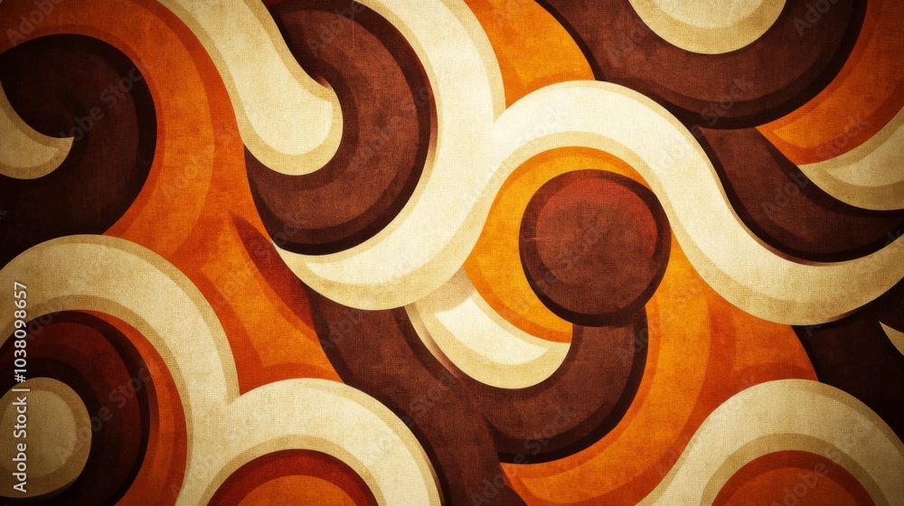 Aufkleber retro pattern with high contrast and defined tones