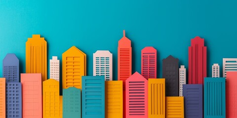 Eco Conscious Paper Cut Design of City Skyline