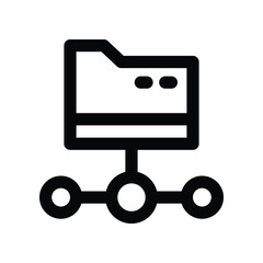folder icon. vector line icon for your website, mobile, presentation, and logo design.