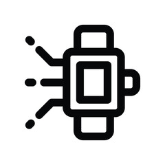 smartwatch icon. vector line icon for your website, mobile, presentation, and logo design.