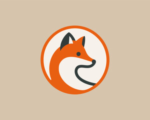 Fox logo design icon symbol vector illustration. cartoon fox logo design template.