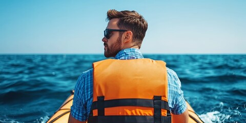 Fototapeta premium Kayaker Enjoys Open Coastal Environment