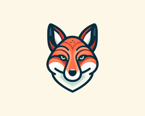Fox logo design icon symbol vector illustration. cartoon fox logo design template.