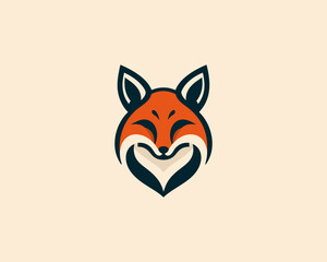 Fox logo design icon symbol vector illustration. cartoon fox logo design template.