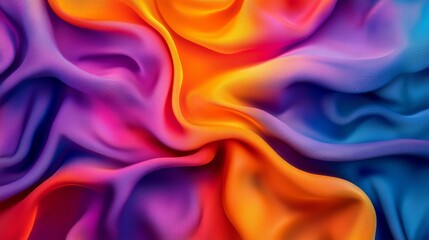 Obraz premium Smooth Gradient Fabric Textures with Vibrant Tones