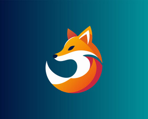 Fox logo design icon symbol vector illustration. cartoon fox logo design template.