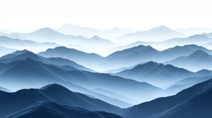 Smooth Mountain Scenery with Gradient Tones and Lighting