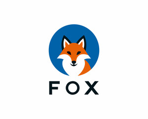 Fox logo design icon symbol vector illustration. cartoon fox logo design template.