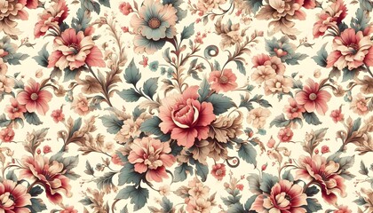 Floral pattern on the wall