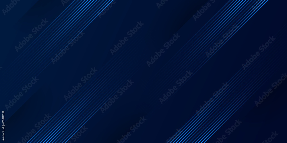 Aufkleber Futuristic abstract background. Modern shiny blue geometric lines pattern. dark blue gradient line triangle background for presentation banner, cover, web poster with dynamic vector illustration.	