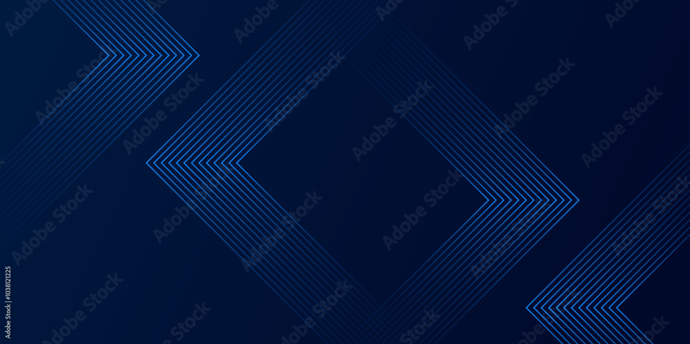 Aufkleber Futuristic abstract background. Modern shiny blue geometric lines pattern. dark blue gradient line triangle background for presentation banner, cover, web poster with dynamic vector illustration.	