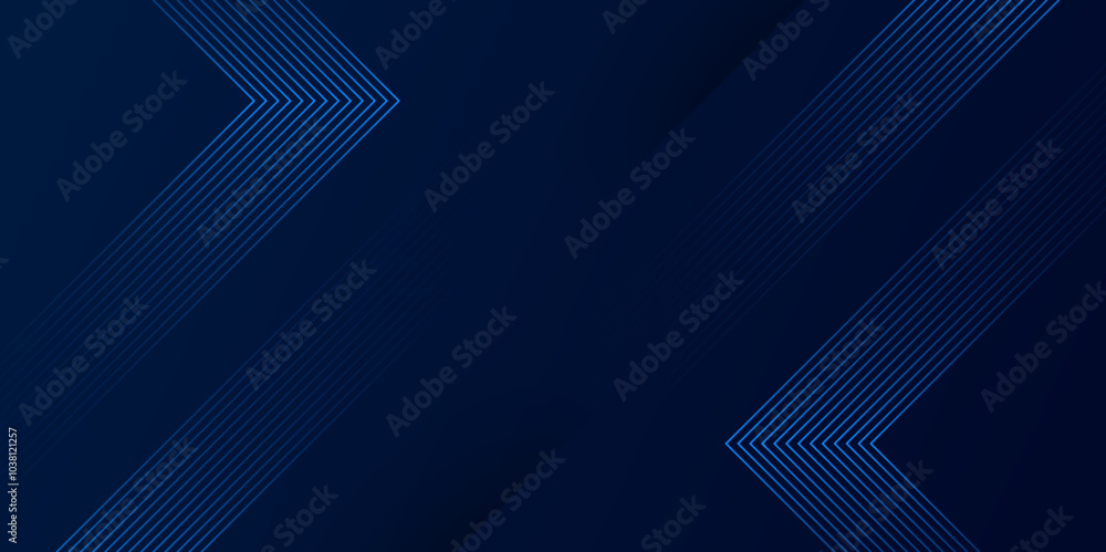 Aufkleber Futuristic abstract background. Modern shiny blue geometric lines pattern. dark blue gradient line triangle background for presentation banner, cover, web poster with dynamic vector illustration.	