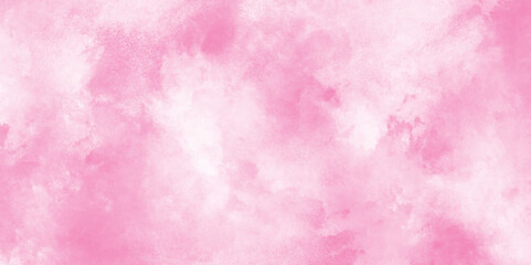 abstract colorful pink grunge background, Subtle light pink color ink effect shades paper texture with stains, Cloudy and grainy scratched magenta watercolor pastel painted on paper.