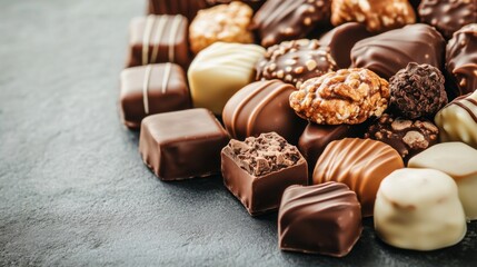 Assorted Chocolates with Artistic Presentation