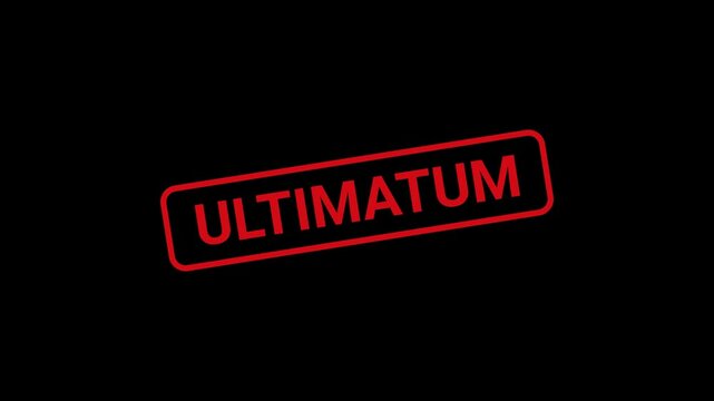 Ultimatum Text Stamp Animation