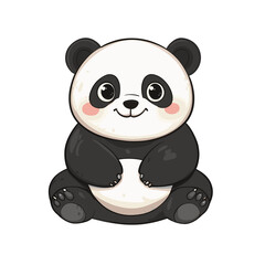 Naklejka premium Smiling panda character