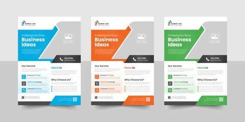 Corporate business flyer cover design Layout, annual report, creative leaflet size A4,abstract business flyer, trendy template, company flier with editable vector bundle