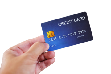 Close up woman hand holding credit card