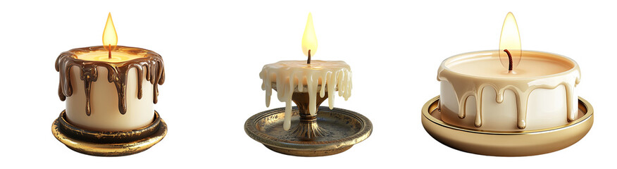 PNG Decorative Candles with Warm Flickering Flames