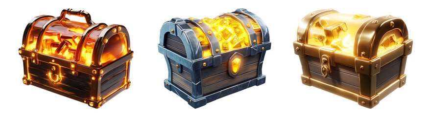 PNG Treasure Chests Filled with Gold and Gems
