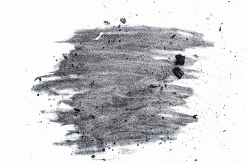 charcoal powder isolated on white background